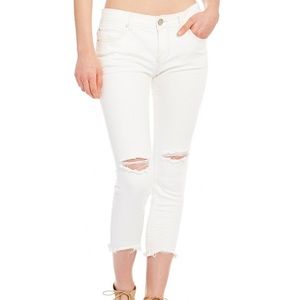 Free People ripped ankle skinny jeans
