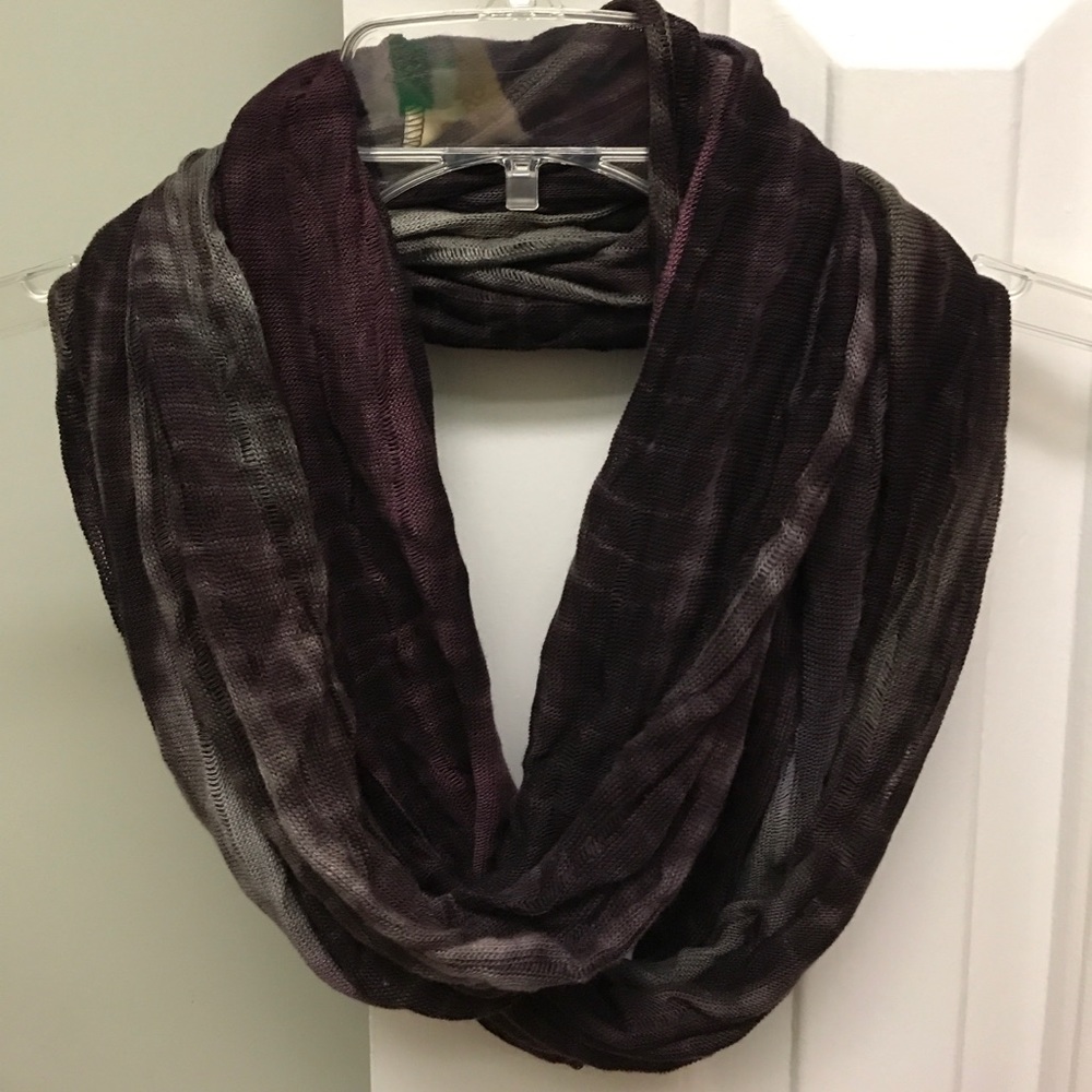 plum tie dyed infinity scarf