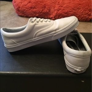 All White Era Vans - Size US 10