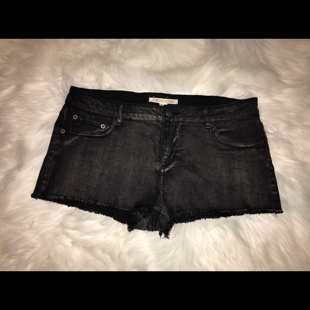 Forever 21 Black Jean Shorts
