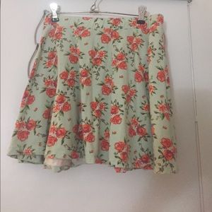 Flowered Mini Skirt