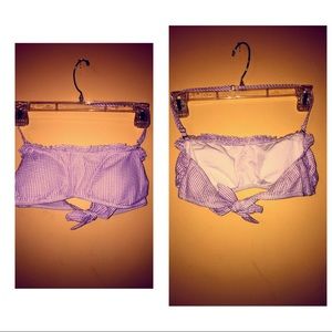 Purple & White Monogram Bikini Top