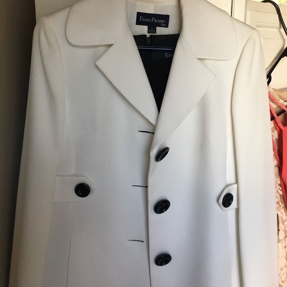 White pea coat never worn!!