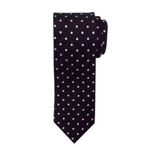 Navy Blue with Pink Polka Dots Tie
