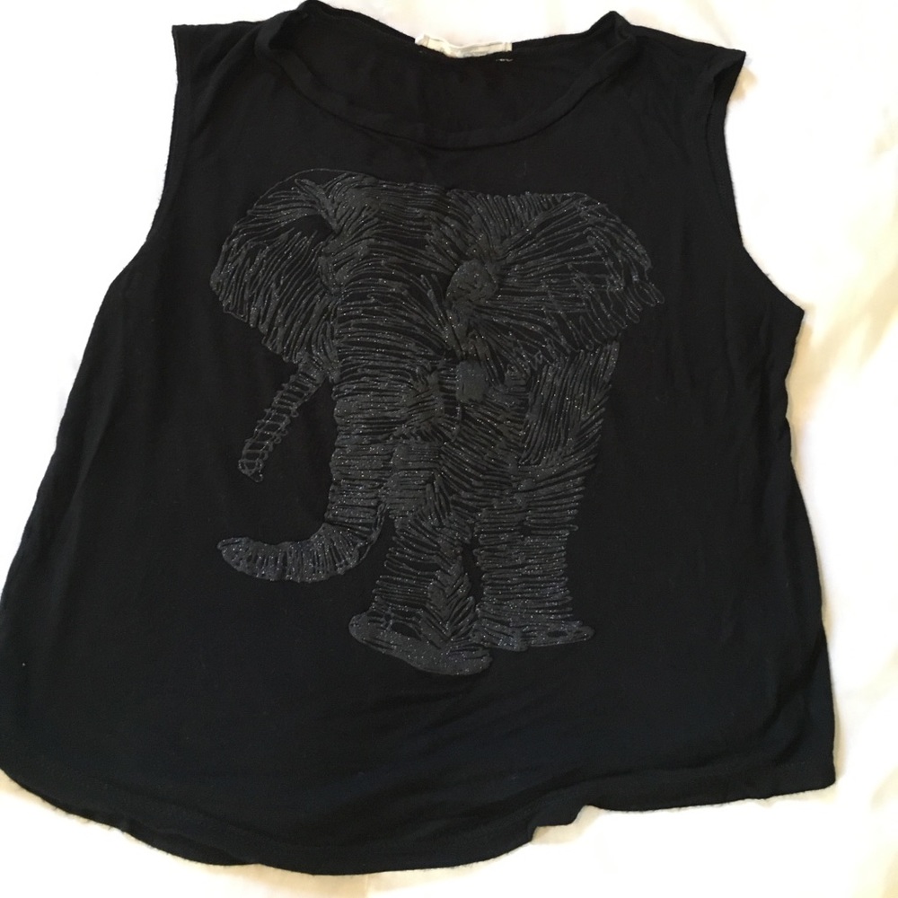 NWOT sparkly elephant tank top!