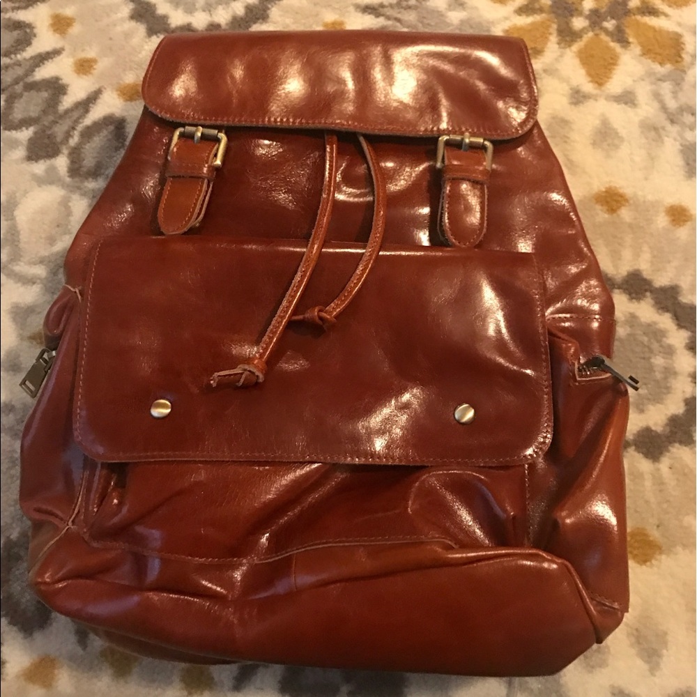Genuine leather backpack