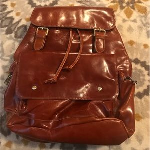 Genuine leather backpack