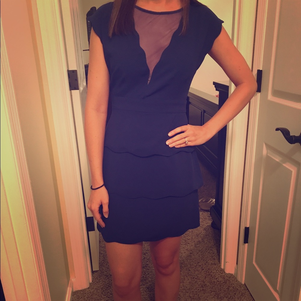 Royal Blue tiered cocktail dress