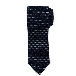 Navy Blue with Sharks Tie