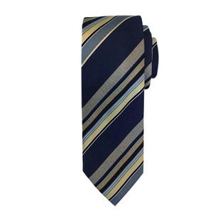 Navy Blue with Gold Striped Tie
