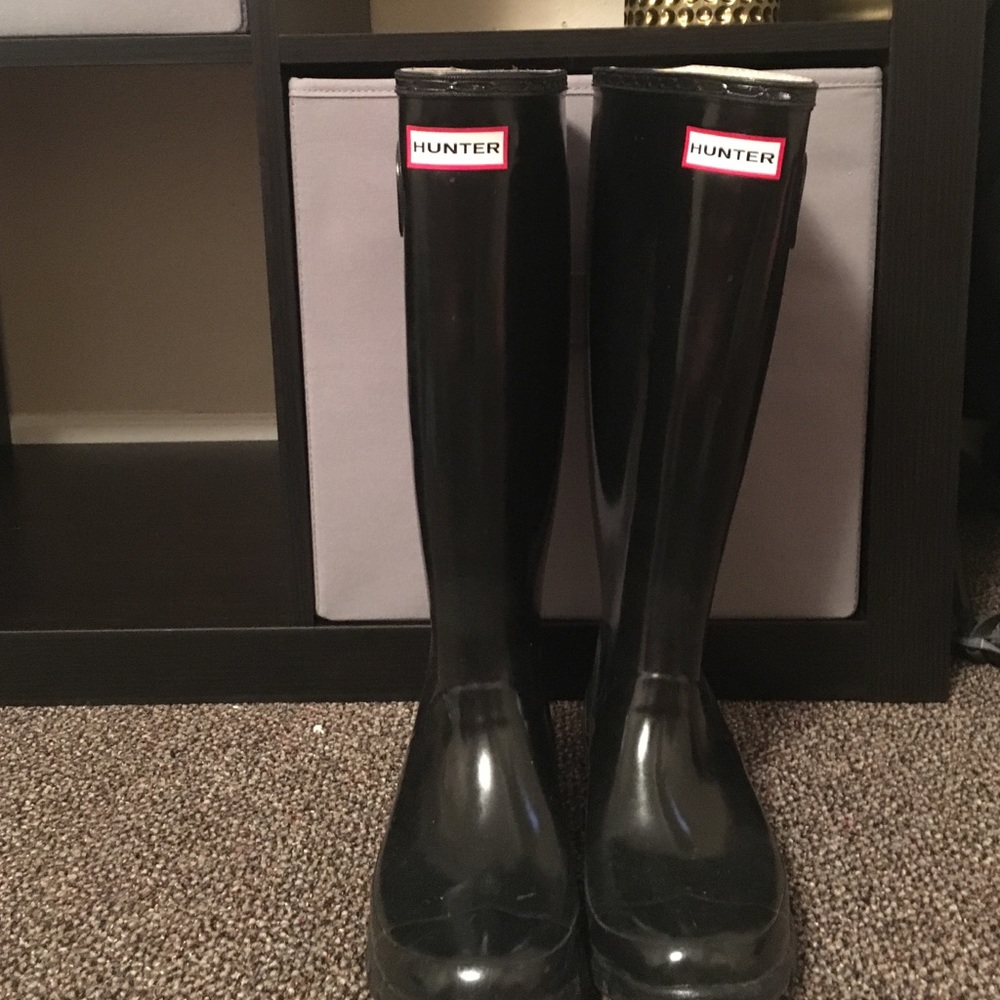 Glossy Authentic Tall Hunter Rain Boots