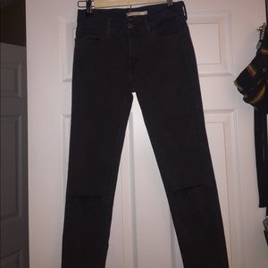 LEVIS BLACK GREY SLIT KNEE JEANS