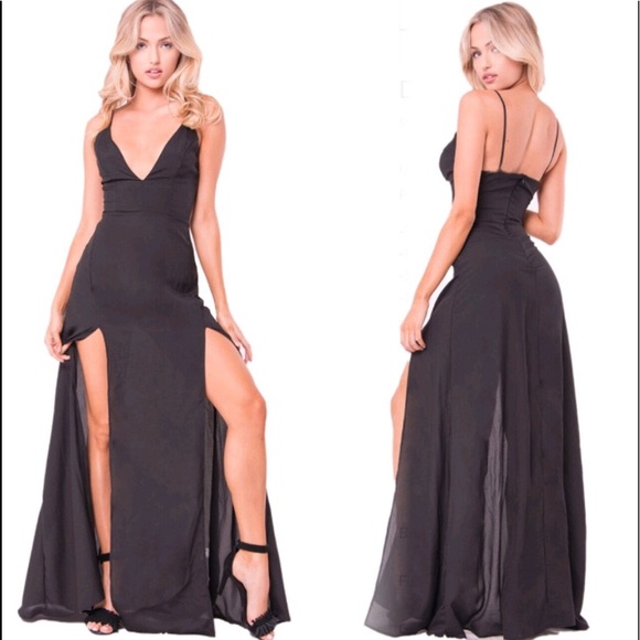 "Sophie" Double Slit Empire-Waist Maxi Dress 💕 - Picture 2 of 3