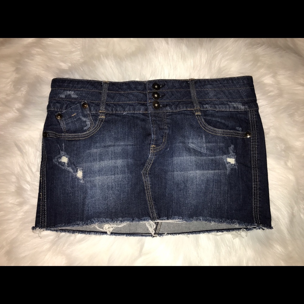 G By Guess size 30 Distressed Denim Skirt