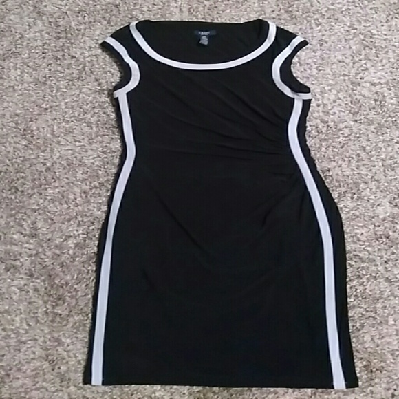 Black Dress with Silver Lines - Picture 1 of 2