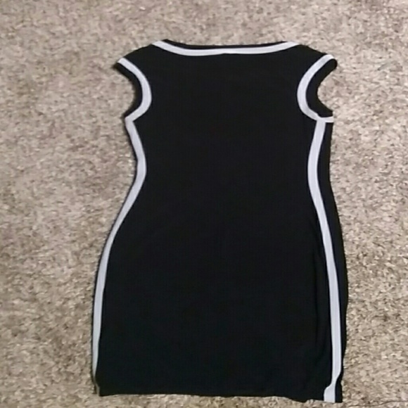 Black Dress with Silver Lines - Picture 2 of 2