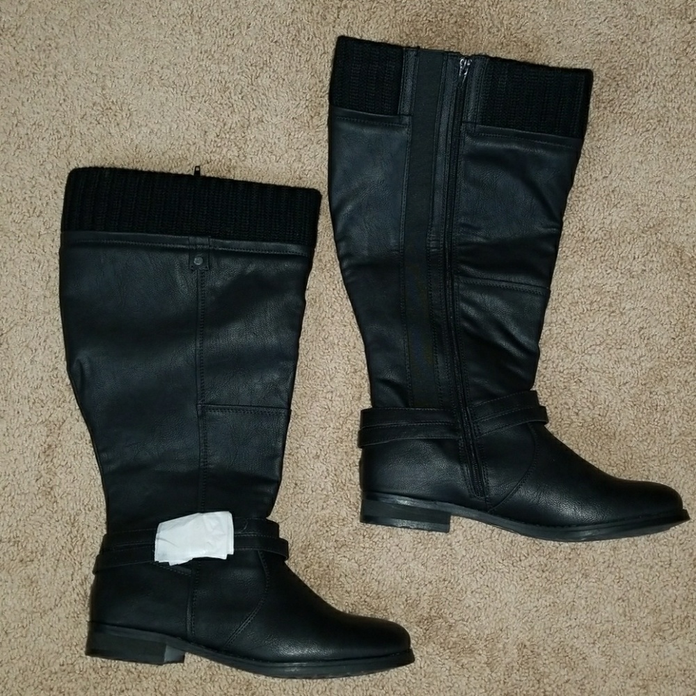 Lane Bryant 10W Riding Boot with Sweater Knit Trim