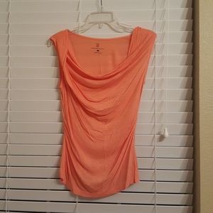 Light Coral Cowl Neck Top XS NWOT