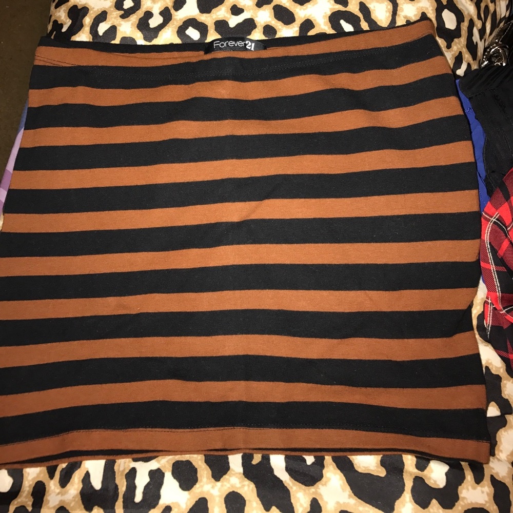 Brown and black skirt