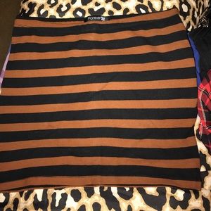 Brown and black skirt