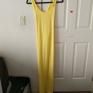 Bebe yellow maxi dress