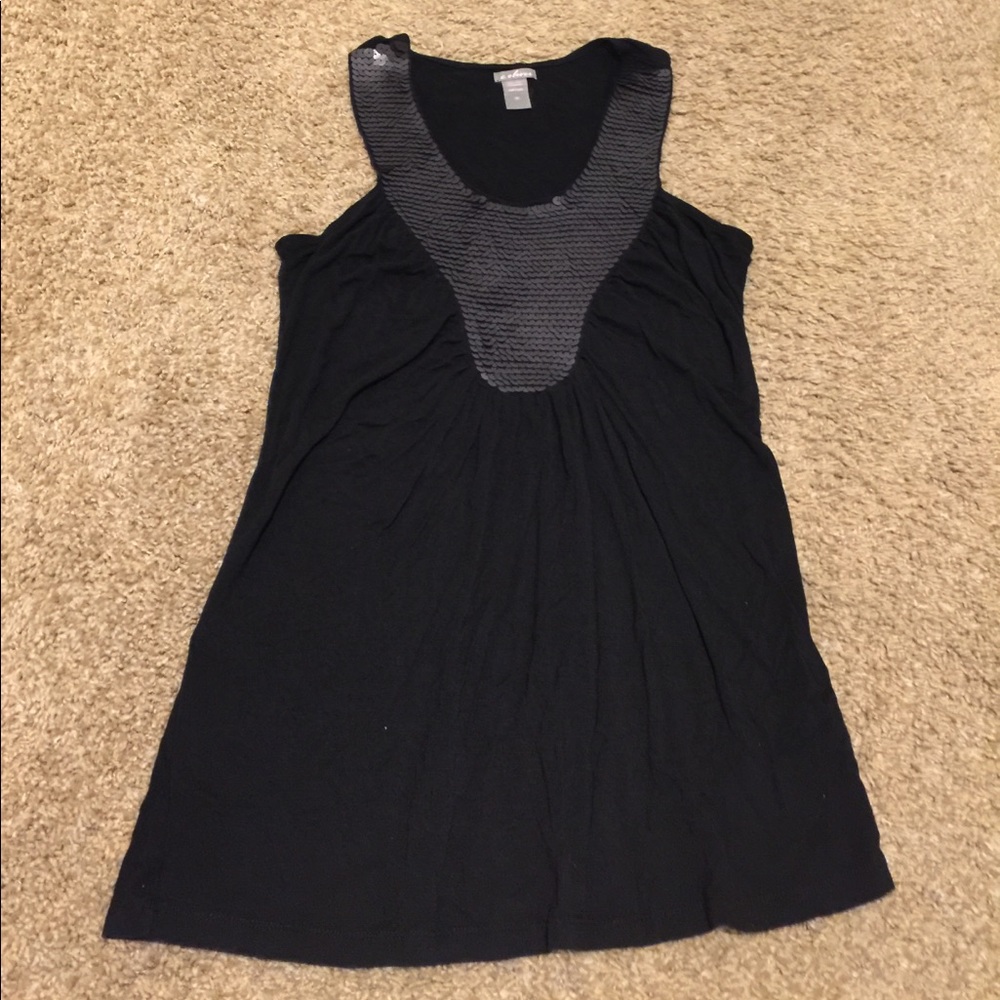 Black tunic with sequins
