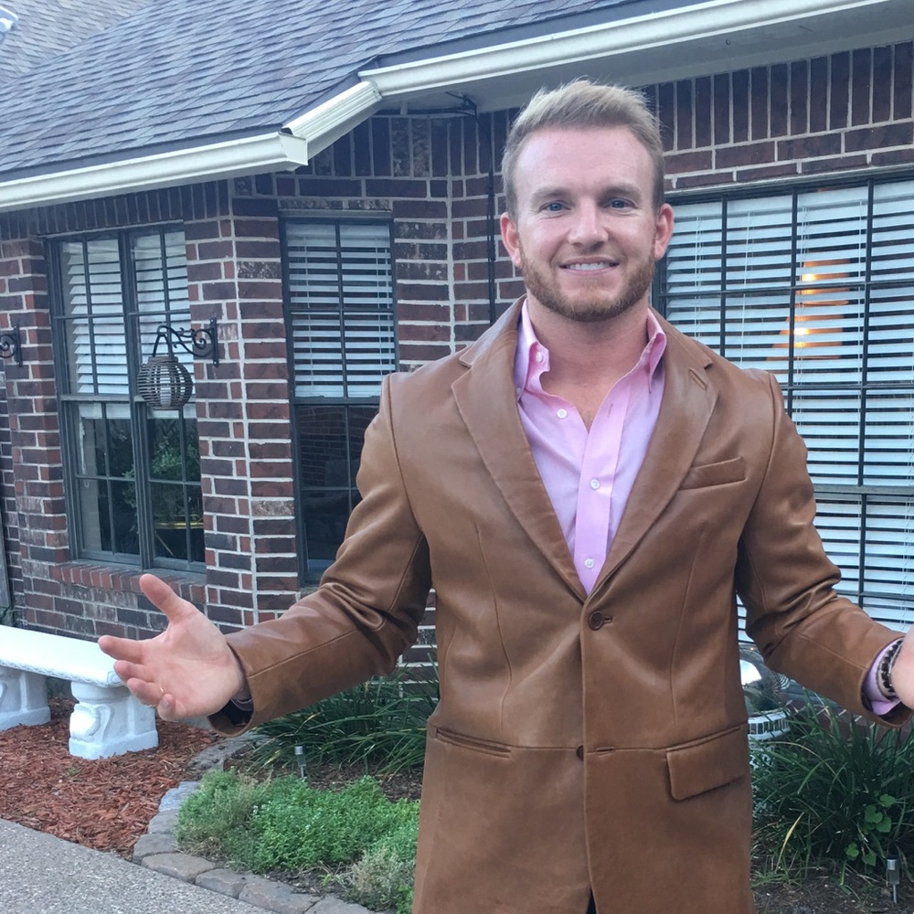 Leather Cigar Smoking Sport Coat Jacket