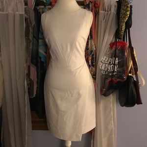 Banana Republic White Paneled Sheath Dress