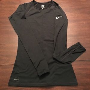 NWOT Nike Pro Warm Long Sleeve, Black, Size Small