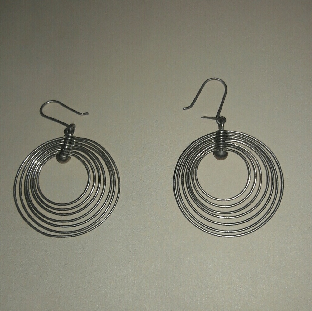 925 orbit sphere dangle mobile unique earrings
