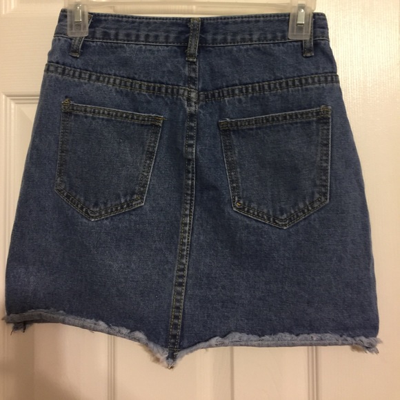 Distressed Denim Skirt - Picture 2 of 2