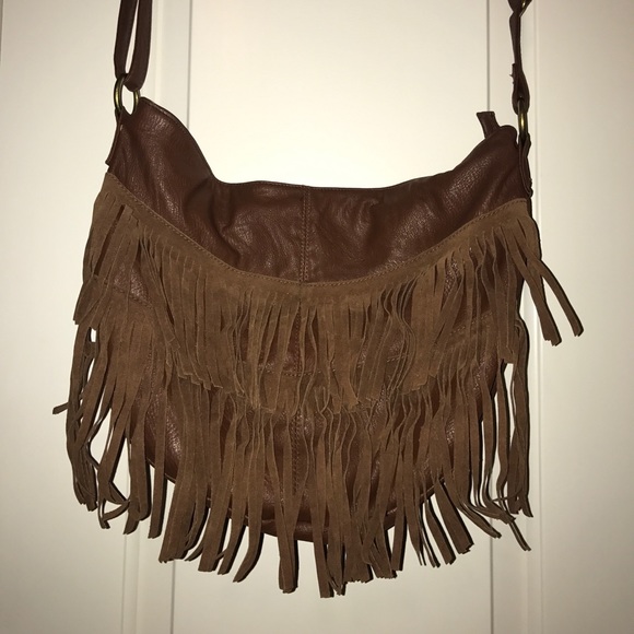 Charlotte Russe Handbags - Brown Fringe Bag