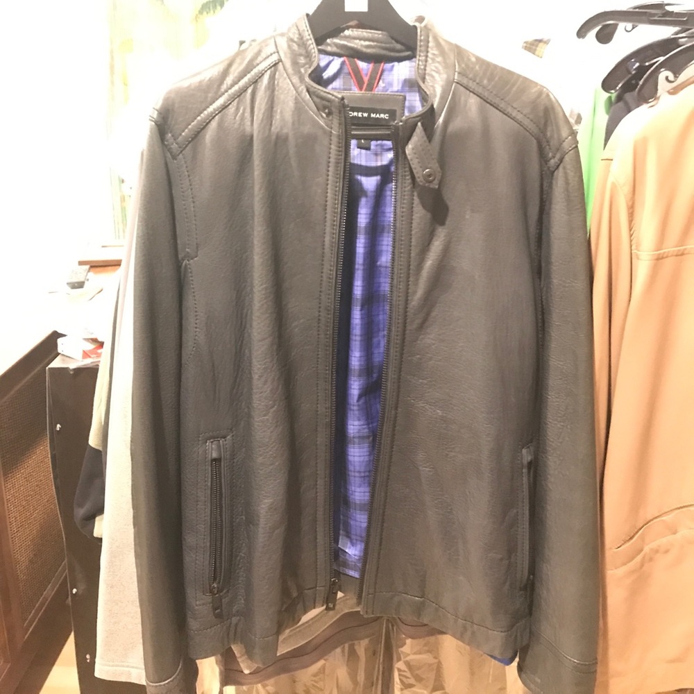 Leather jacket by Andrew Marc