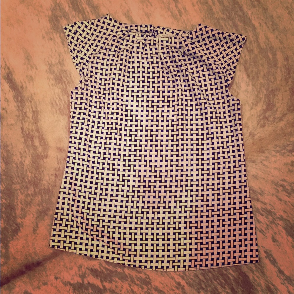 Black and white blouse from Banana Republic-came