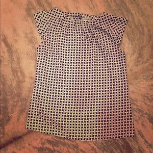 Black and white blouse from Banana Republic-came
