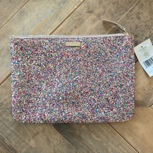 Kate spade glitter clutch. Authentic. New with tag