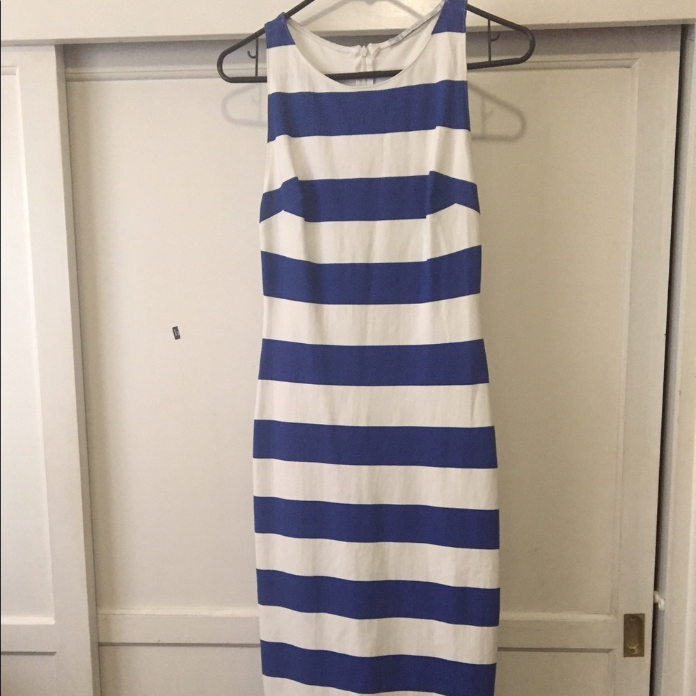 Zara striped midi dress M