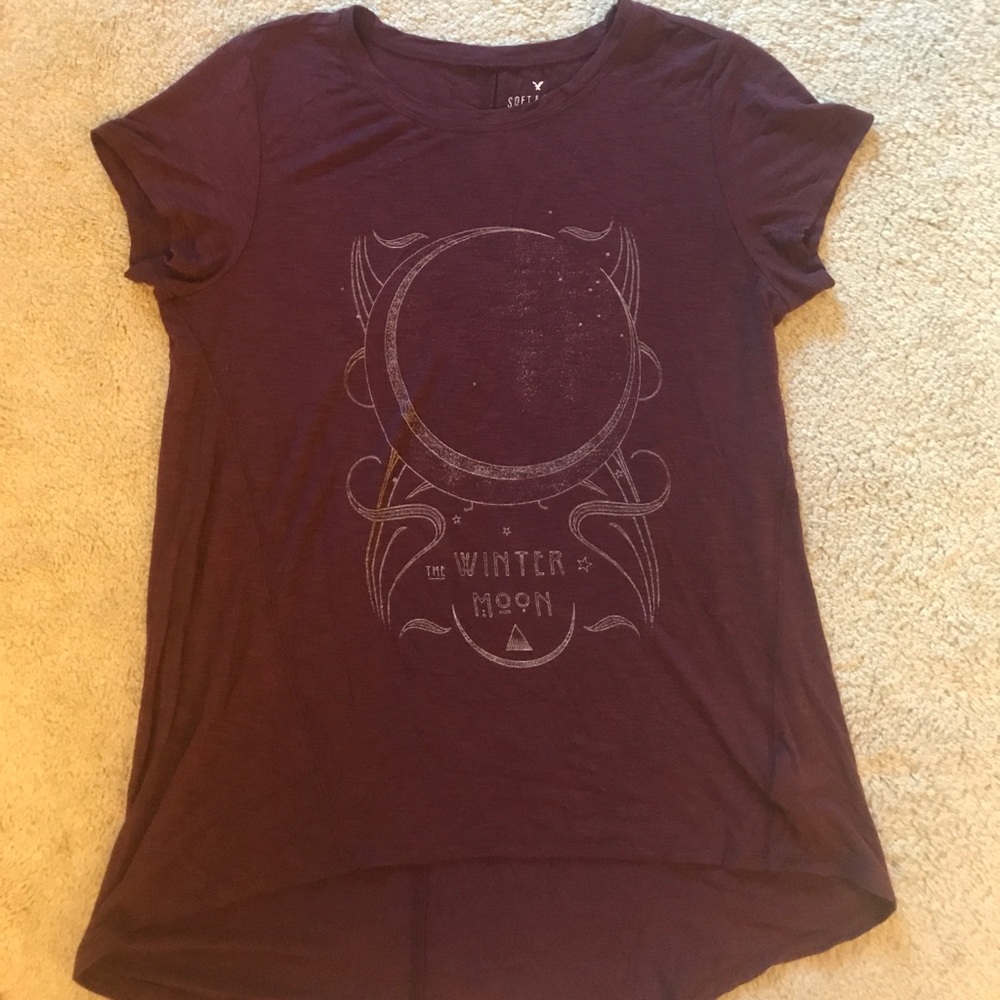 American Eagle Soft & Sexy Winter Moon Maroon Top