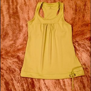 Lime green Athleta tank with built in bra-xs