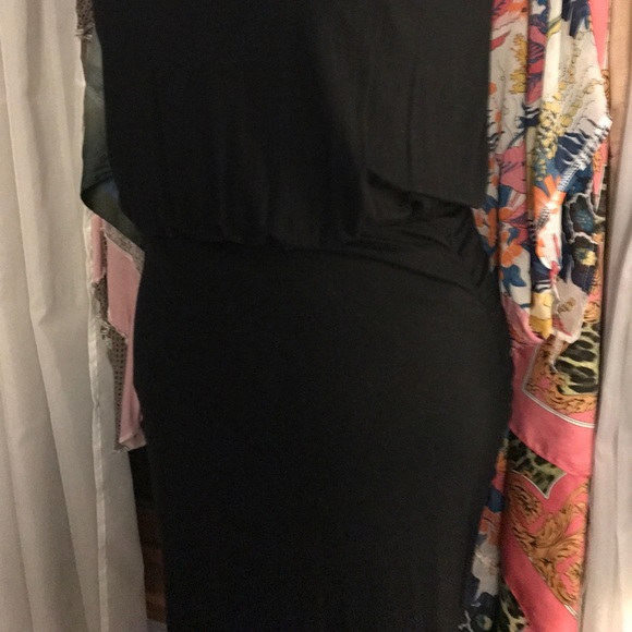 Black Maeve Side Ruche Dress (From Anthro!) - Picture 3 of 5
