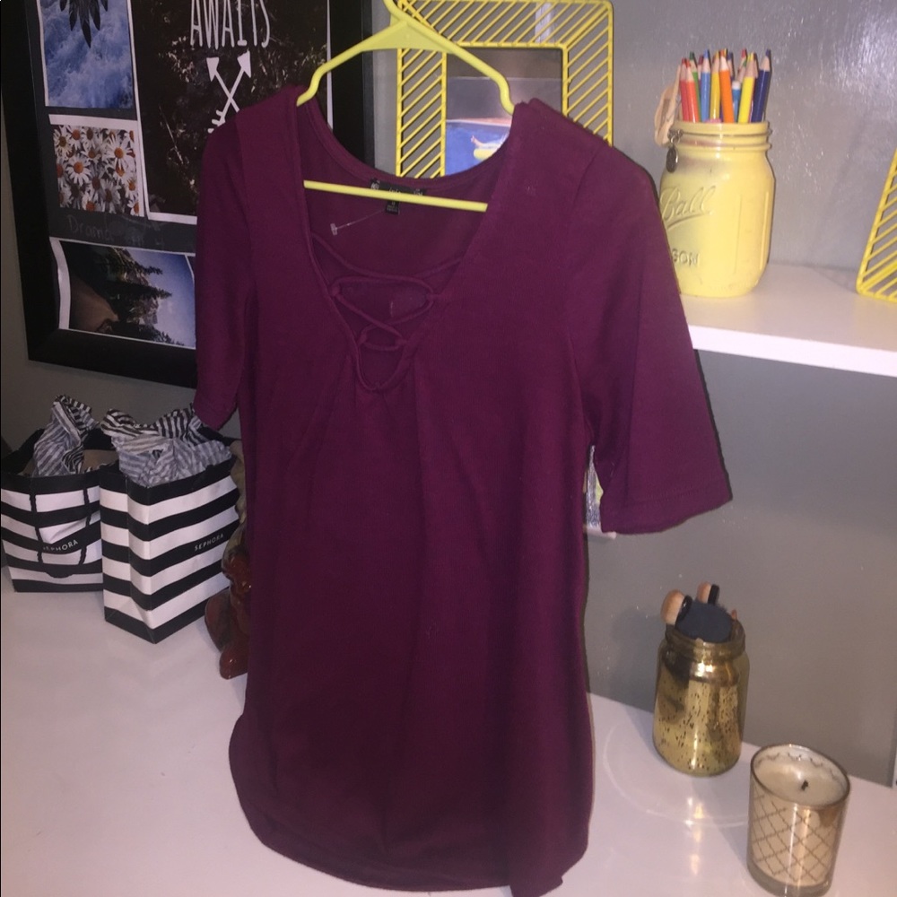 Lace up shirt