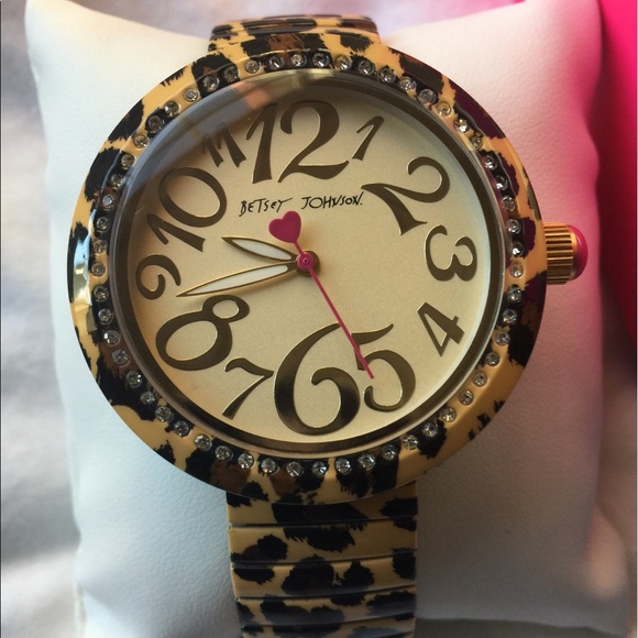 Betsey Johnson Leopard Print Bracelet Watch - Picture 3 of 6