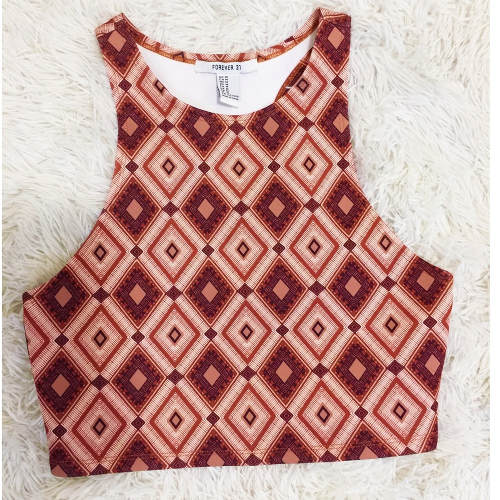Forever 21 patterned crop top