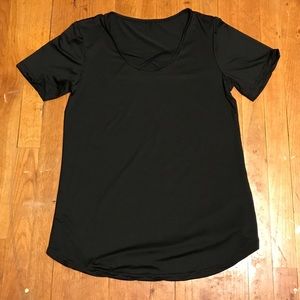 Black Short Sleeve Top