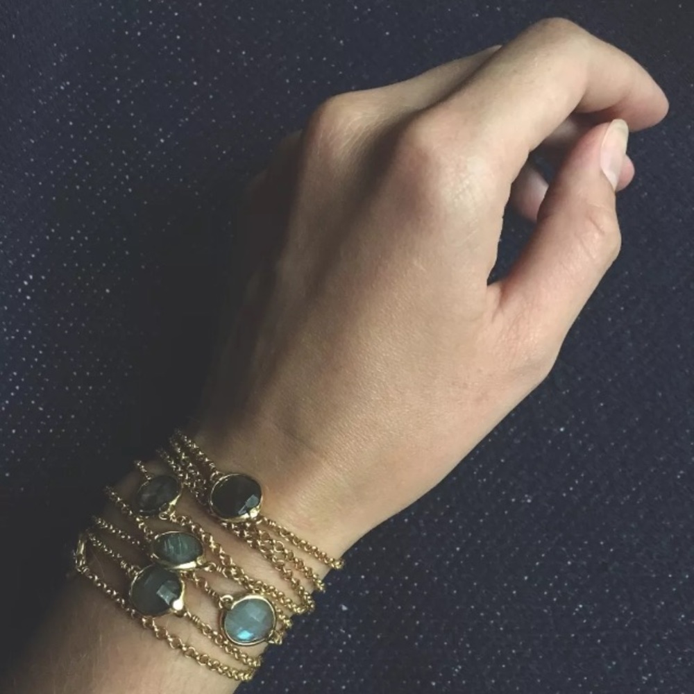 🔥SOLD🔥Julie Vos gold plated chain & Labradorite