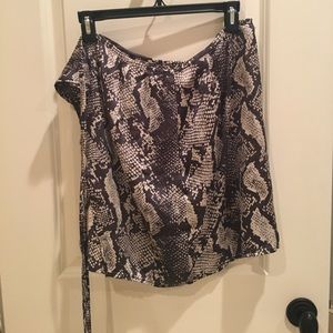 Wrap Snakeskin Skirt