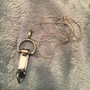 Faux stone necklace