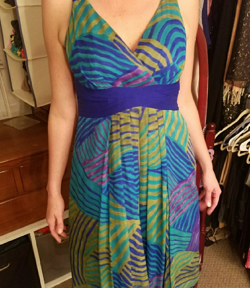 Flowy tropical print jones NY dress