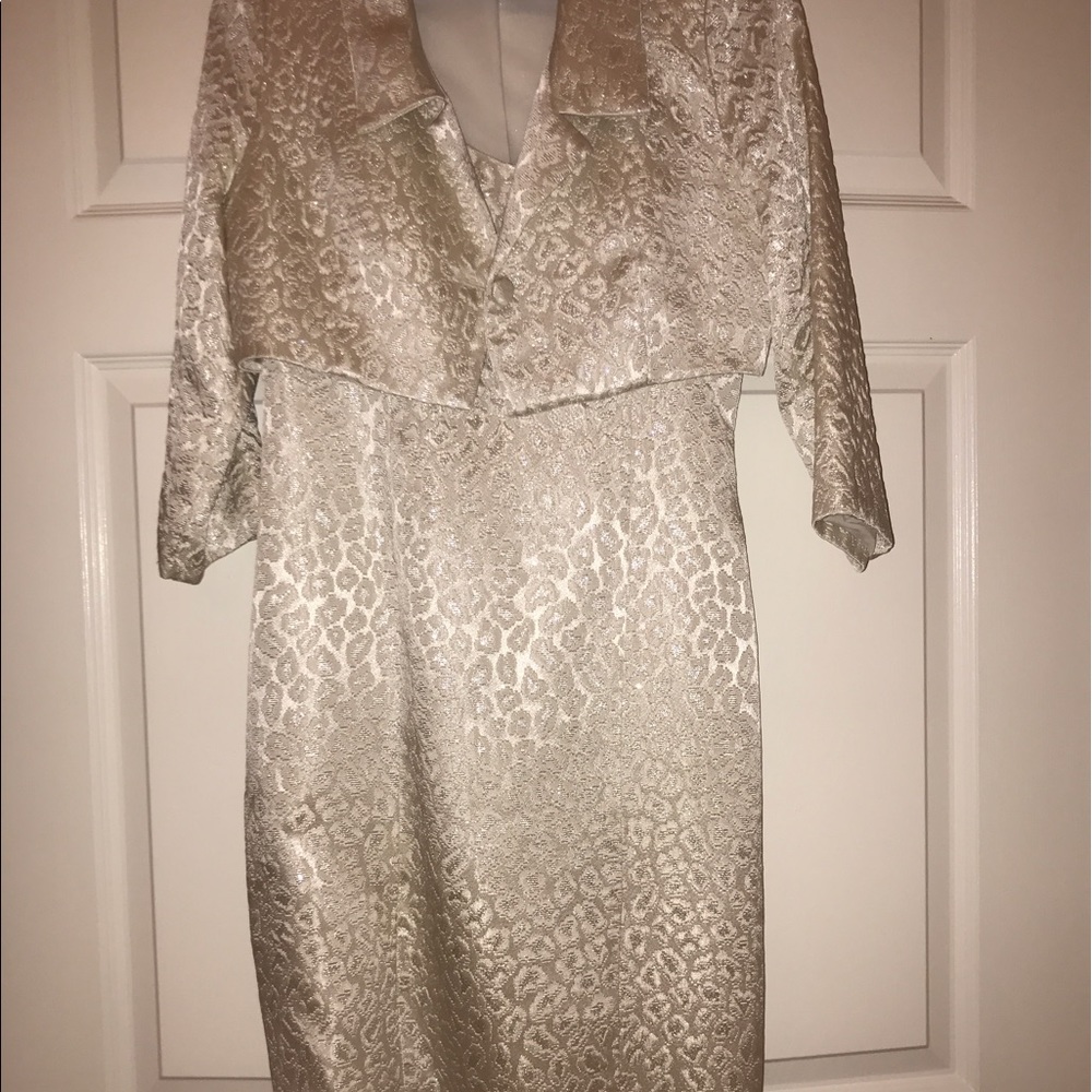 CW Designs Cheetah Dress and Jacket Set