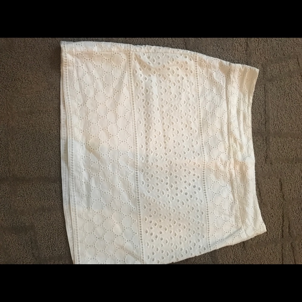 White eyelet skirt